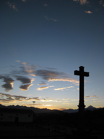 Sunset over Sacred Valley of the Incas