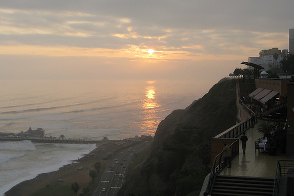 Sunset in Mireflores, Lima, Peru